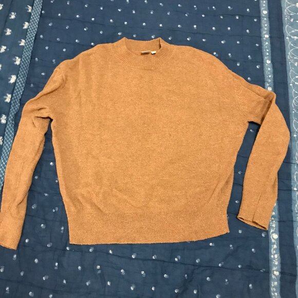 Women's Solid Sweater Merino Wool Mock Neck Warm Pullover - Picture 1 of 3